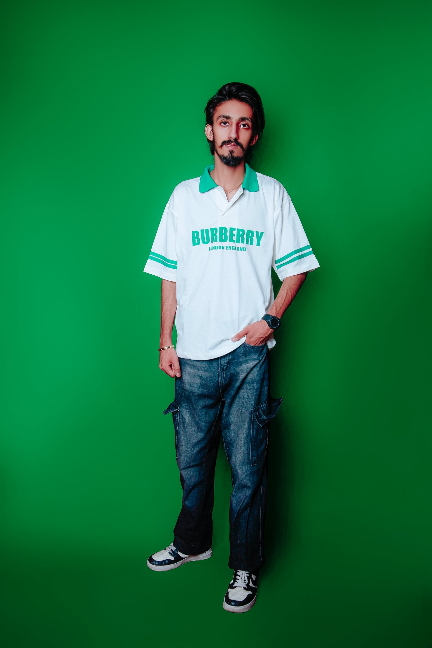 Burberry London Classic Polo Tee Drop shoulder