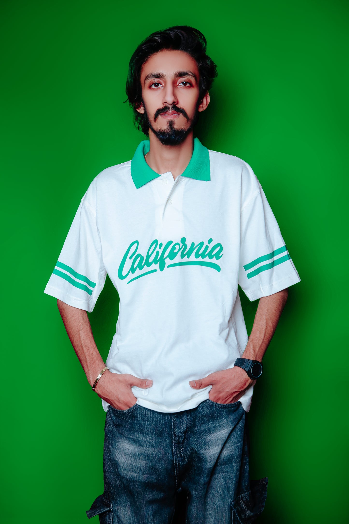 California Classic Polo Tee Drop shoulder
