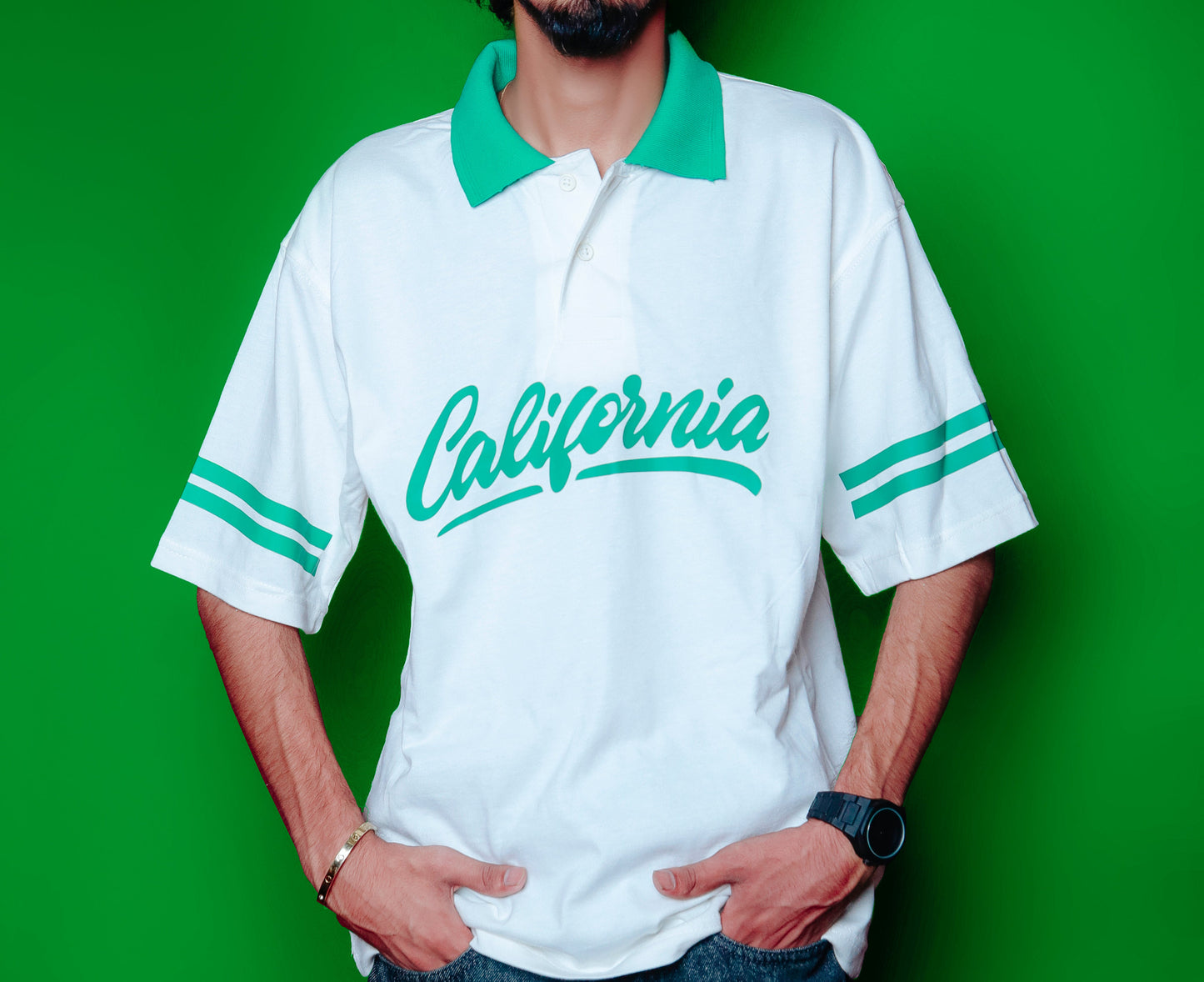 California Classic Polo Tee Drop shoulder