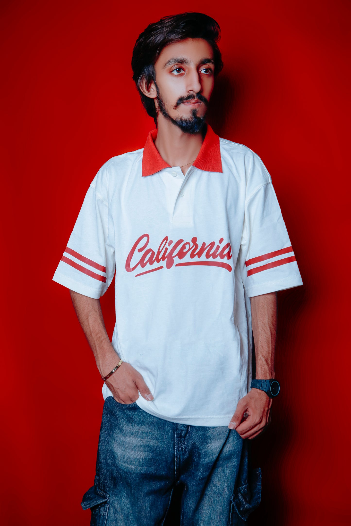 California Classic Polo Tee Drop shoulder
