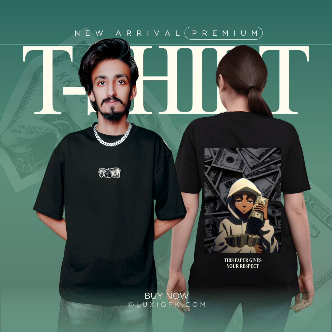 ""Cash Flow Drip" Anime Graphic Drop Shoulder Tee