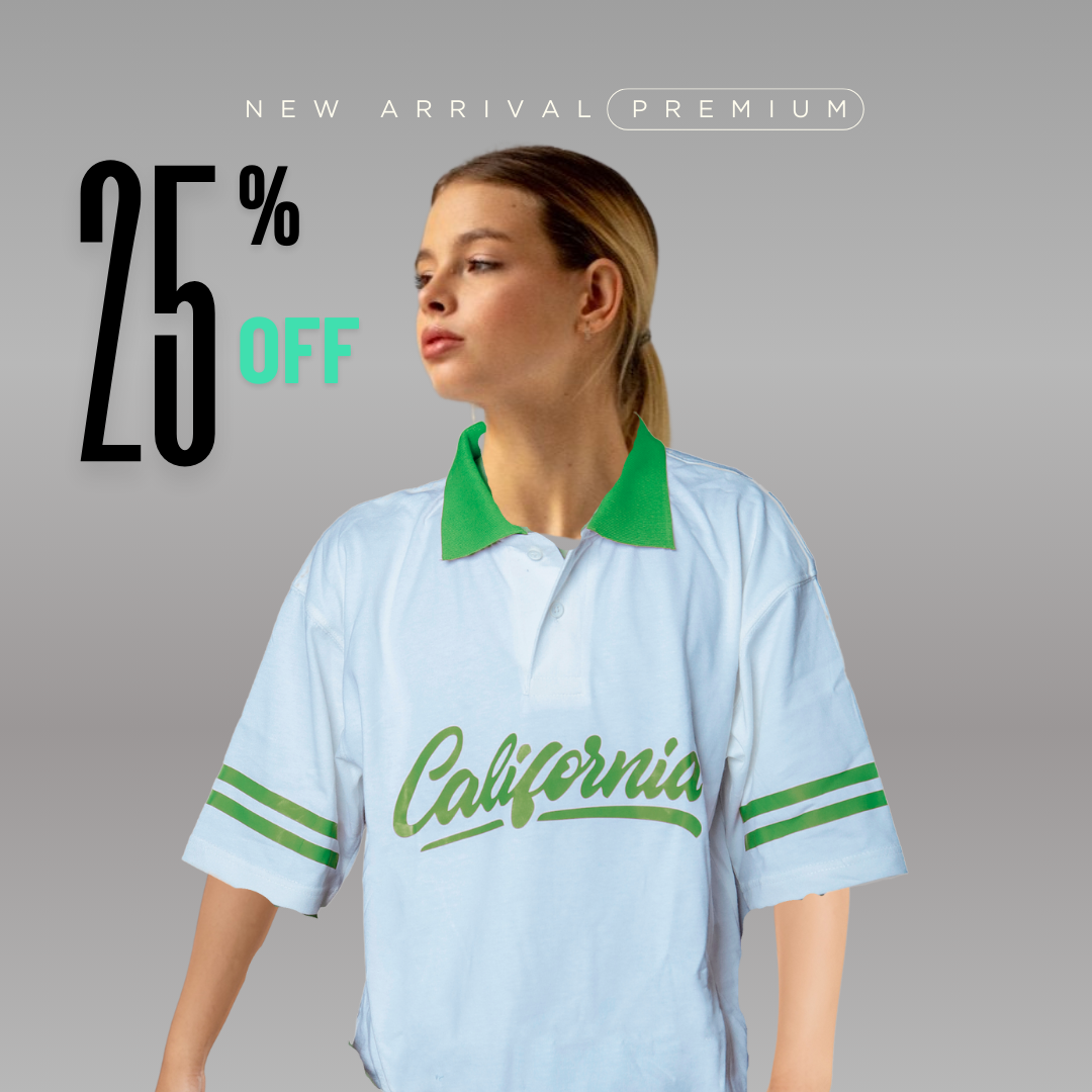 California Classic Polo Tee Drop shoulder
