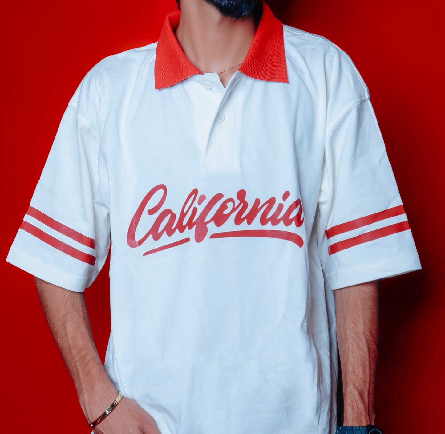 California Classic Polo Tee Drop shoulder